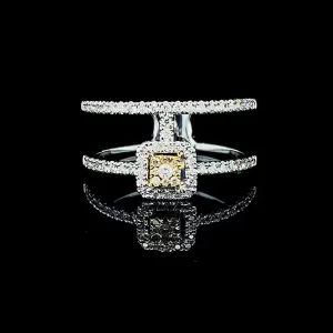 PREORDER | Stack Half Eternity Yellow Diamond Ring 18kt