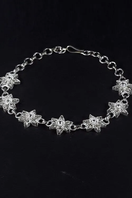 Silver Linings "Sitara" Silver Filigree Handmade Bracelet