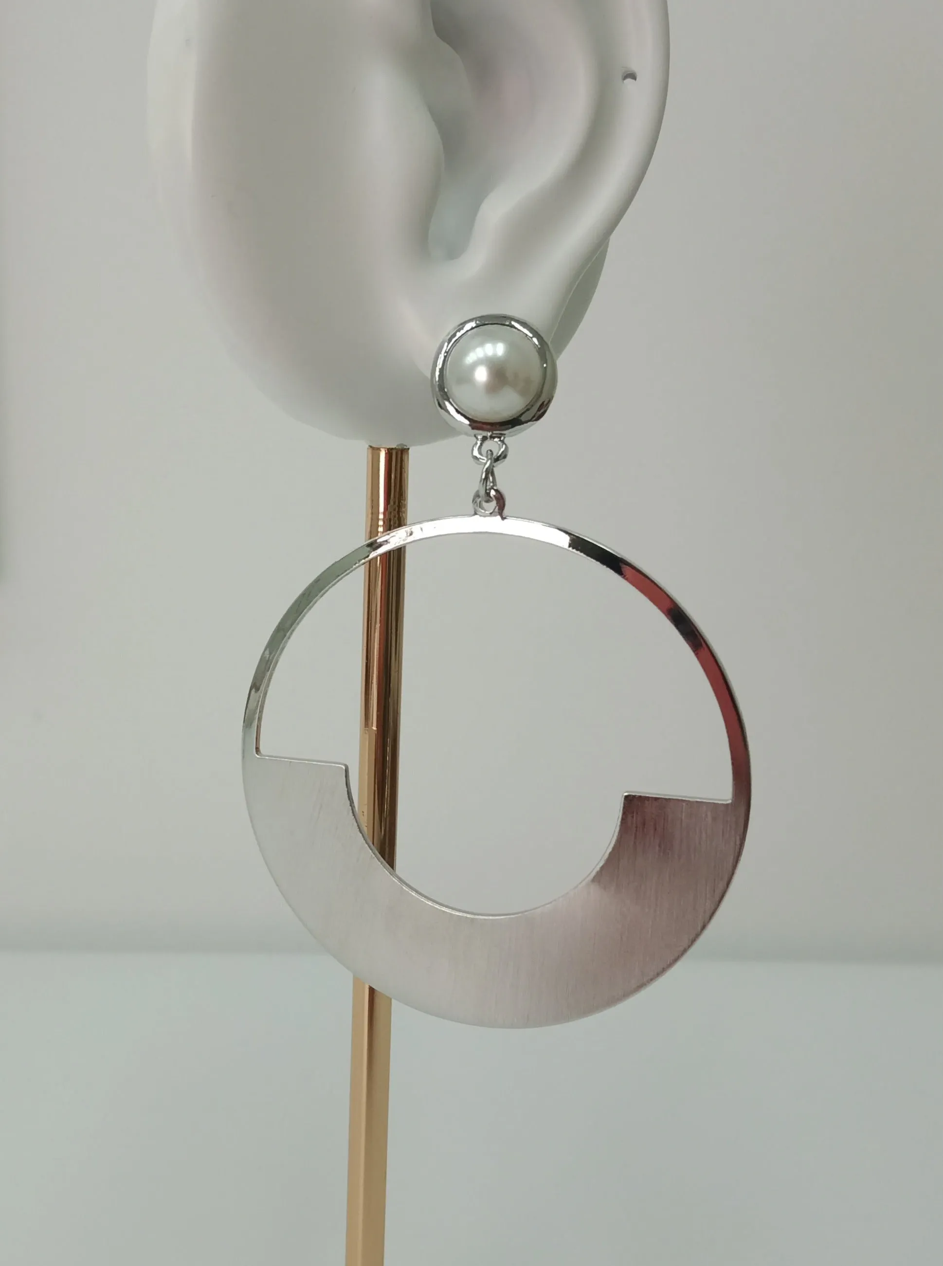 Silver Swan Drop Earrings