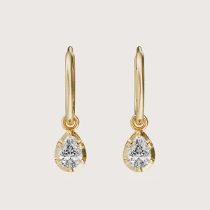 Simply Charming Interchangeable Diamond Earrings - Pear