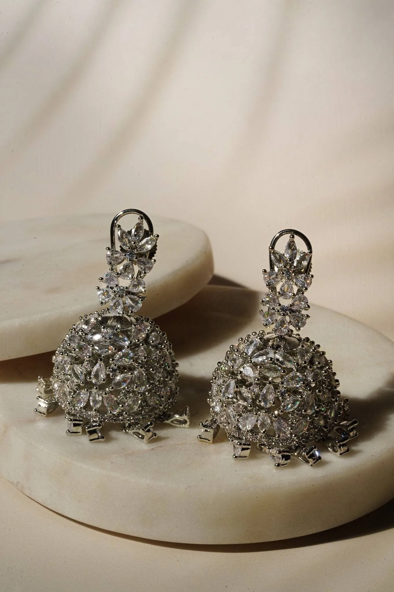 Sneha - Floral Jhumka Earrings