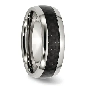 Stainless Steel & Black Carbon Fiber Ring