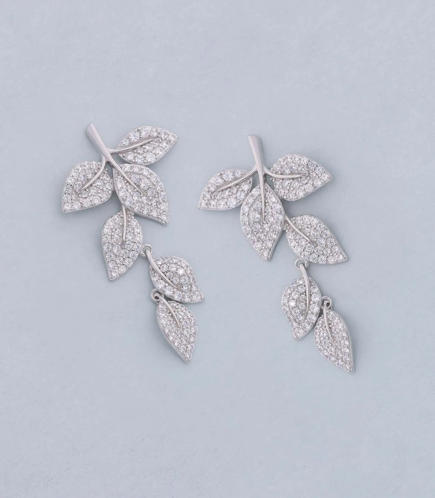 Tale of leaves earrings(Silver)