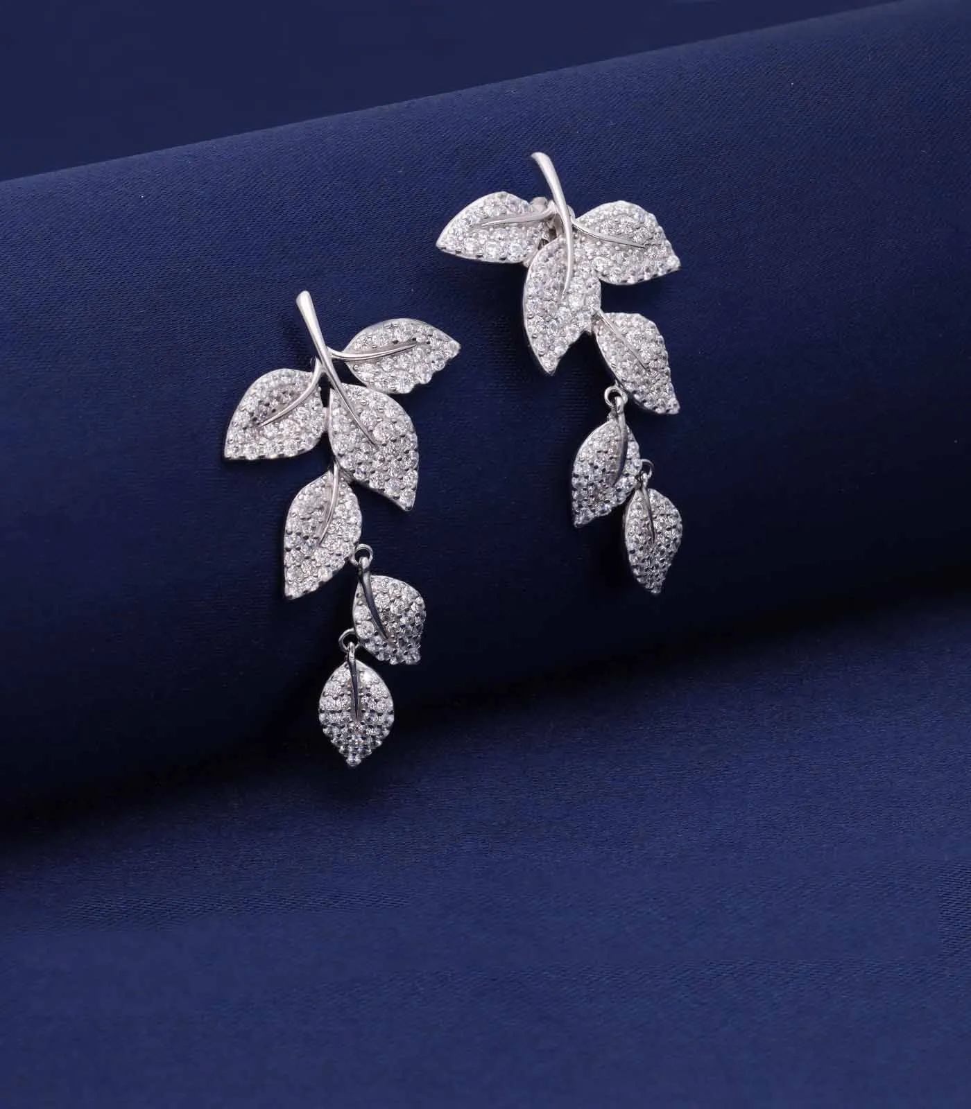 Tale of leaves earrings(Silver)