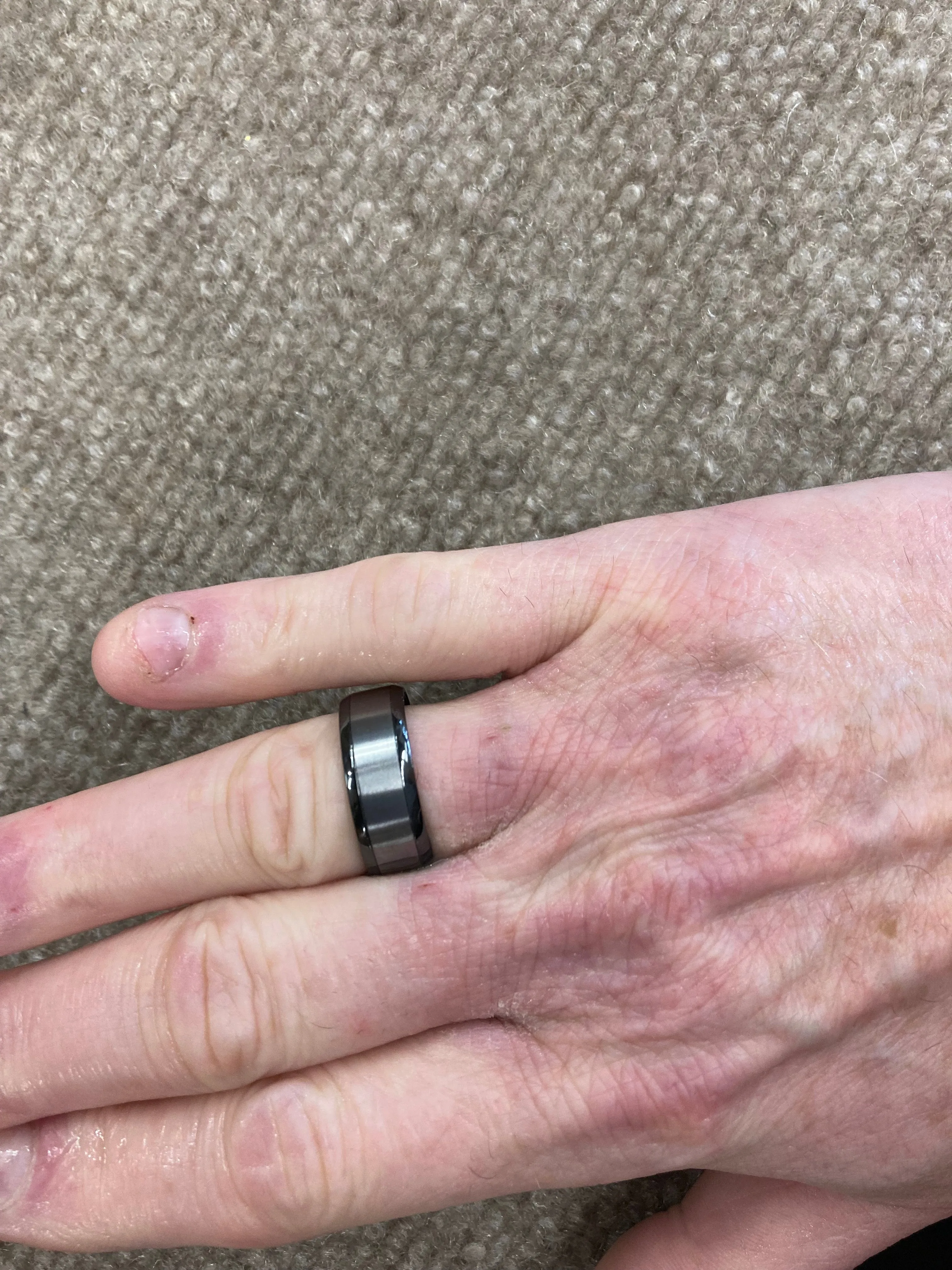 Tantalum With Black Zirconium Wedding Ring