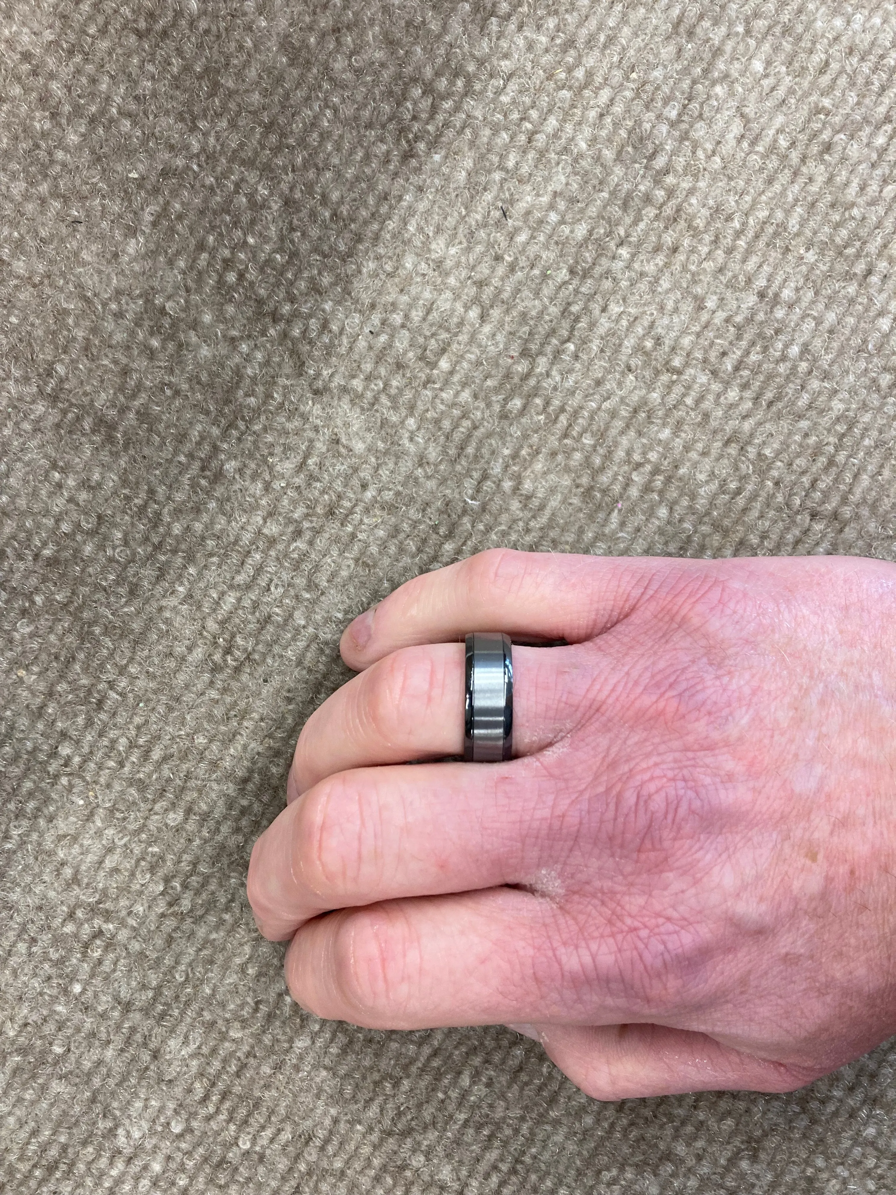 Tantalum With Black Zirconium Wedding Ring