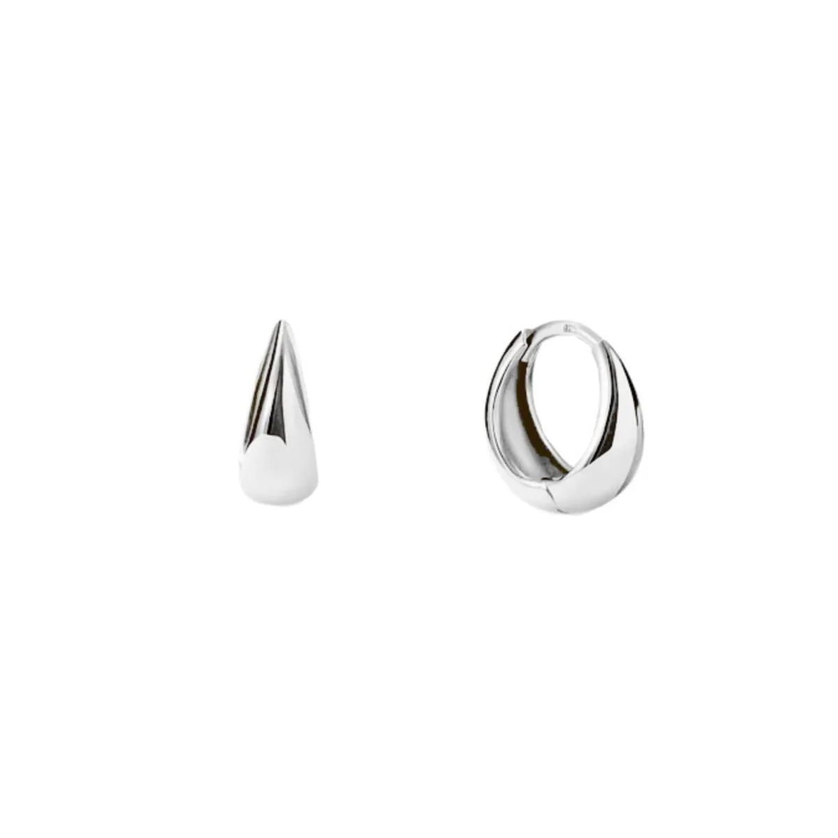 Teardrop Huggie Hoop Earrings