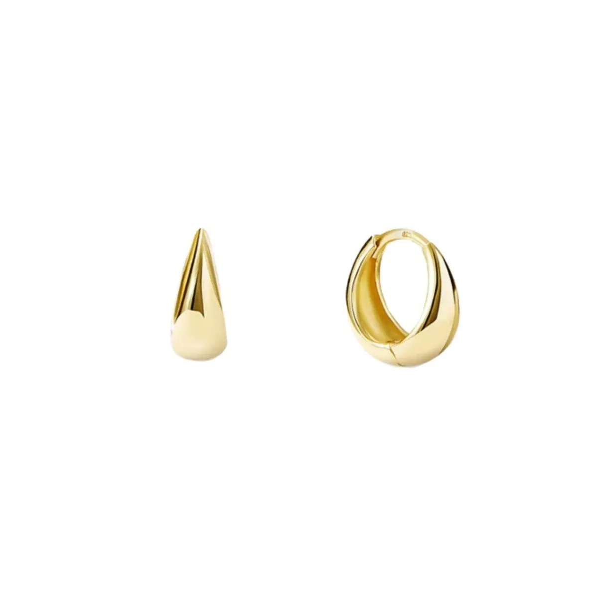 Teardrop Huggie Hoop Earrings