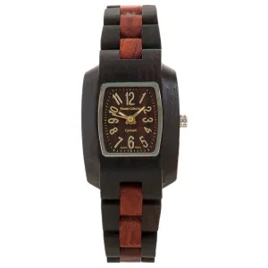 Tense Womens Mini Timber Wood Case and Bracelet Brown Dial Dark Sandalwood Watch - M8102DS