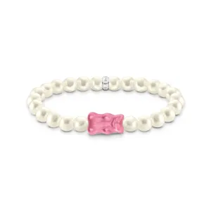 THOMAS SABO Pearl bracelet with pink Goldbears