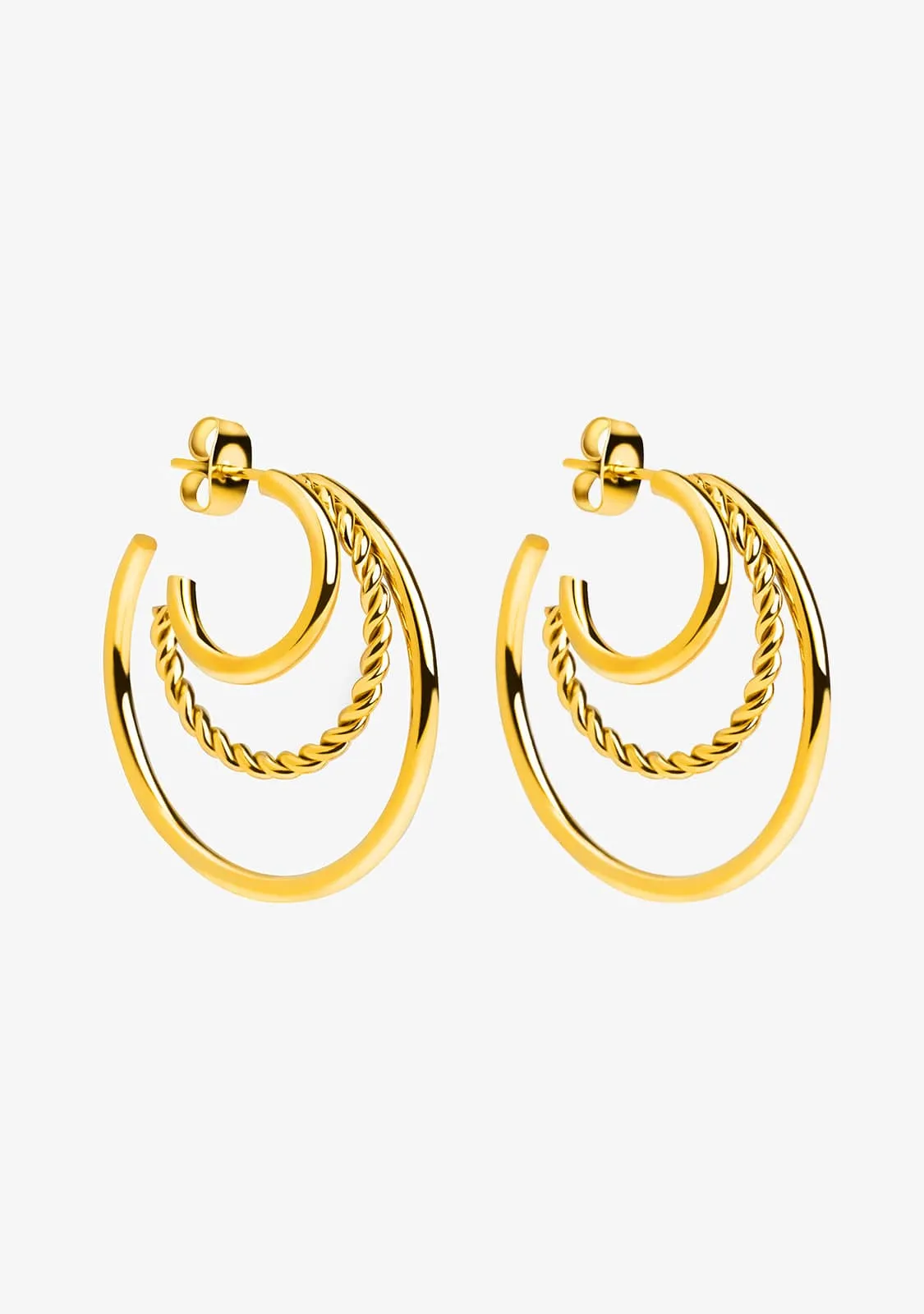 Trilogy Earrings Gold