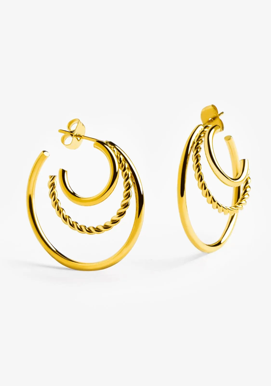 Trilogy Earrings Gold