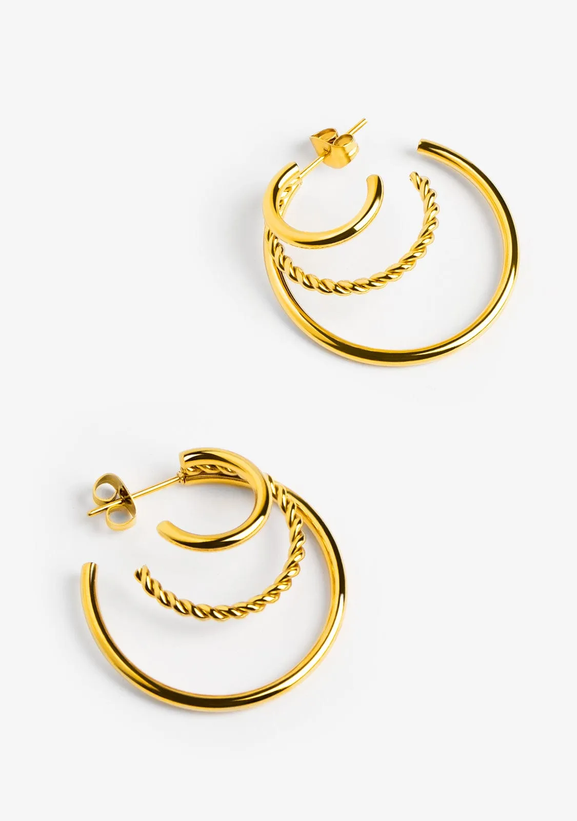 Trilogy Earrings Gold