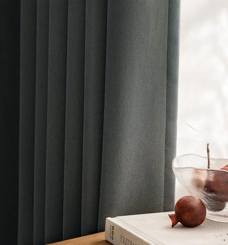 Vera Velvet Blackout Curtain Pleated | Charcoal Grey