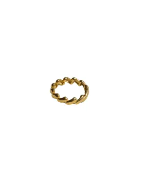 Waterproof Geometric Gold Stacking Ring