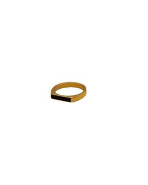 Waterproof Onyx Gold Stacking Ring