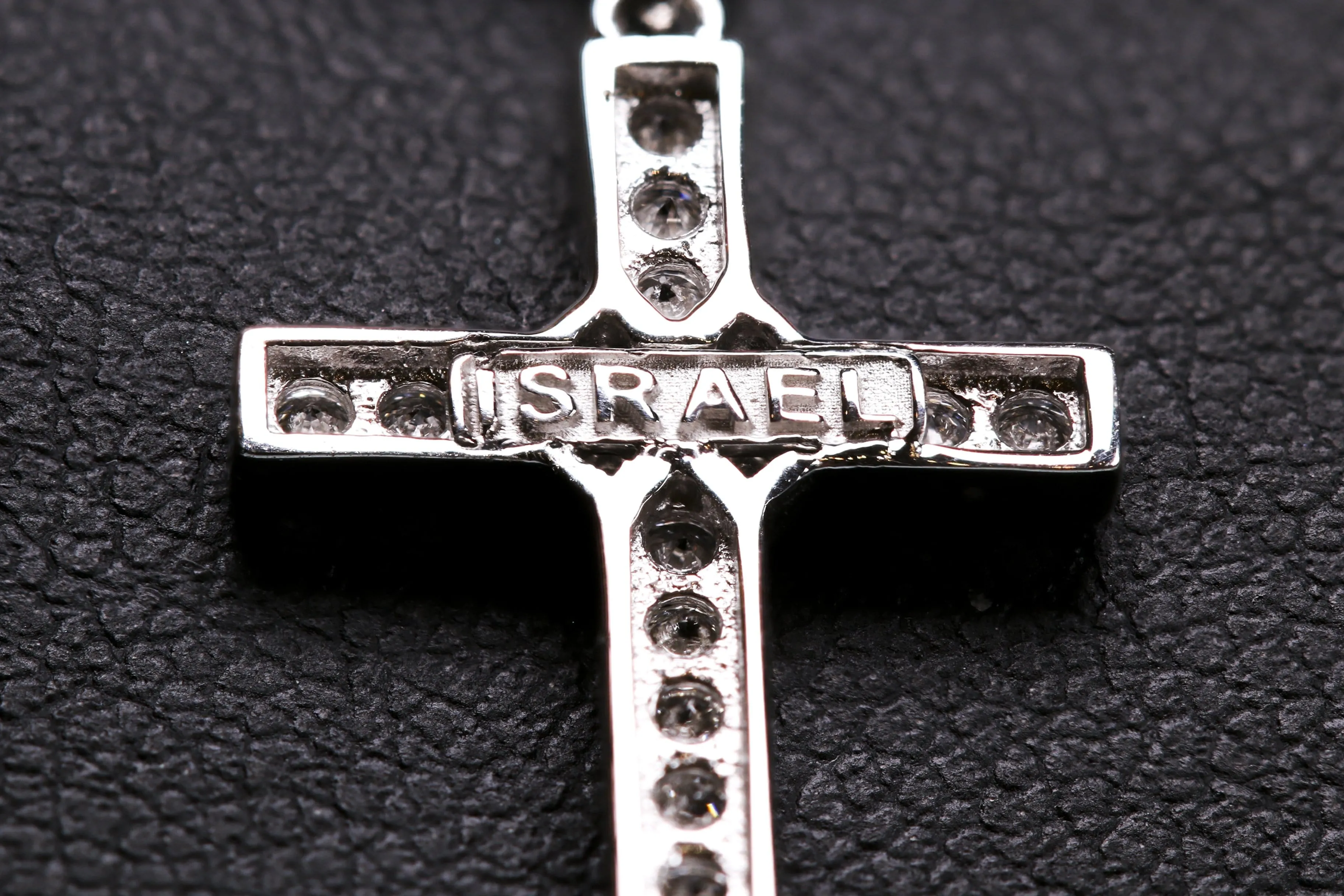 White Gold Cross Pendant with Diamonds 18K