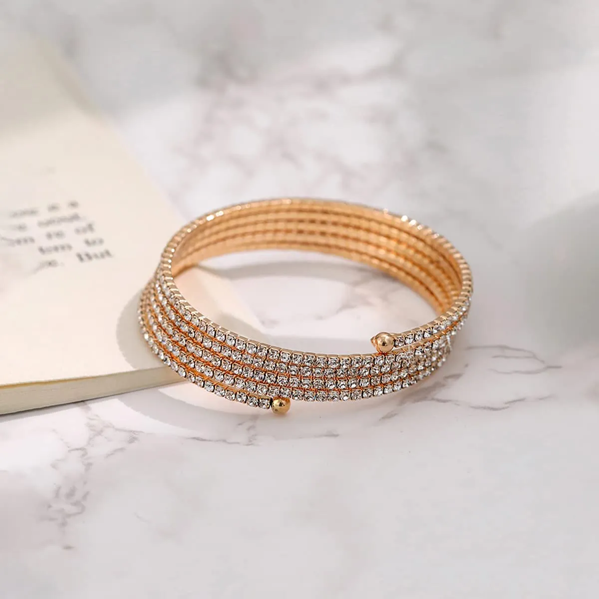 Yellow Chimes Bangles For Women Gold Tone Crystal Lightweight Bangle Bracelet For Women and Girls